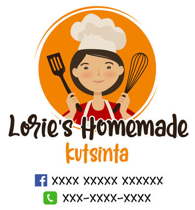 Sticker for Mom's Business - 'Kutsinta' is a brown-orange delicacy made from sticky rice. Thus, orange and brown hues were used with circular fonts and shape to give soft and friendly vibe